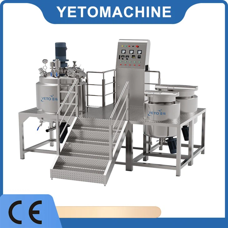 100L Fixed Vacuum Vacuum Emulsifier Mixer Machine Homogenised Milk Machine