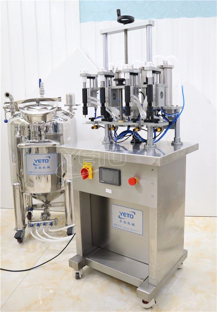 Four Heads Same Level PLC Control Sunction Perfume Filling Machine